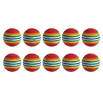 10pcs Coloré Pet Rainbow Foam Fetch Balls Training Chien Interactif Drôle Jouet