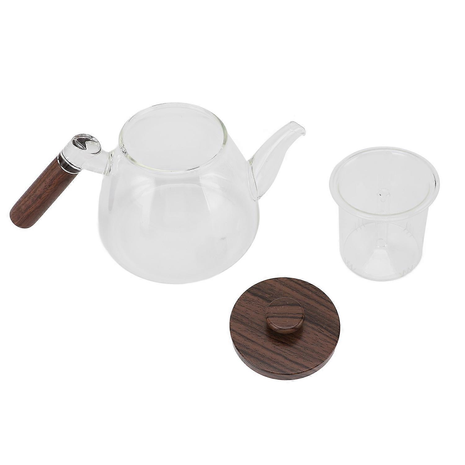 Heatproof Borosilicate Glass Teapot 1000ml Clear Tea Kettle Loose Leaf Tea Maker Brewer for Electric