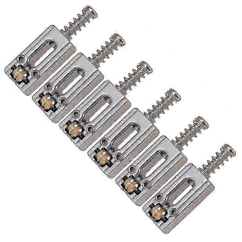 6 Pcs Guitar Bridge Roller Saddles Electric Guitar Replacement Bridge Saddle