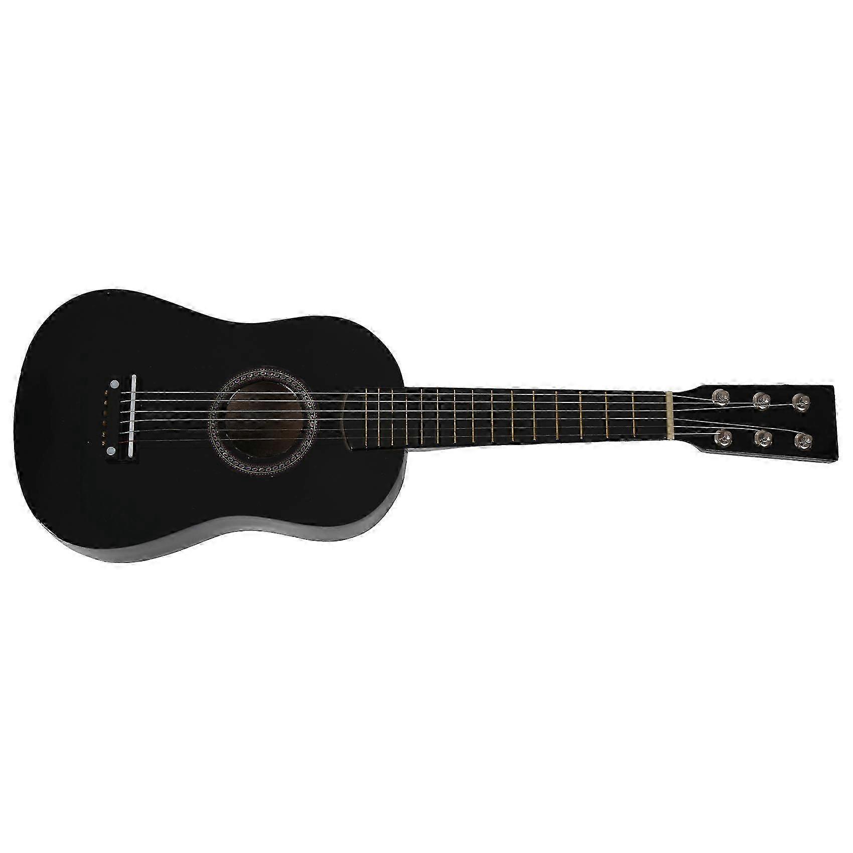 IRIN Mini 23 Inch Basswood 12 Frets 6 String Acoustic Guitar with Pick and Strings for Kids / Beginners(black) js