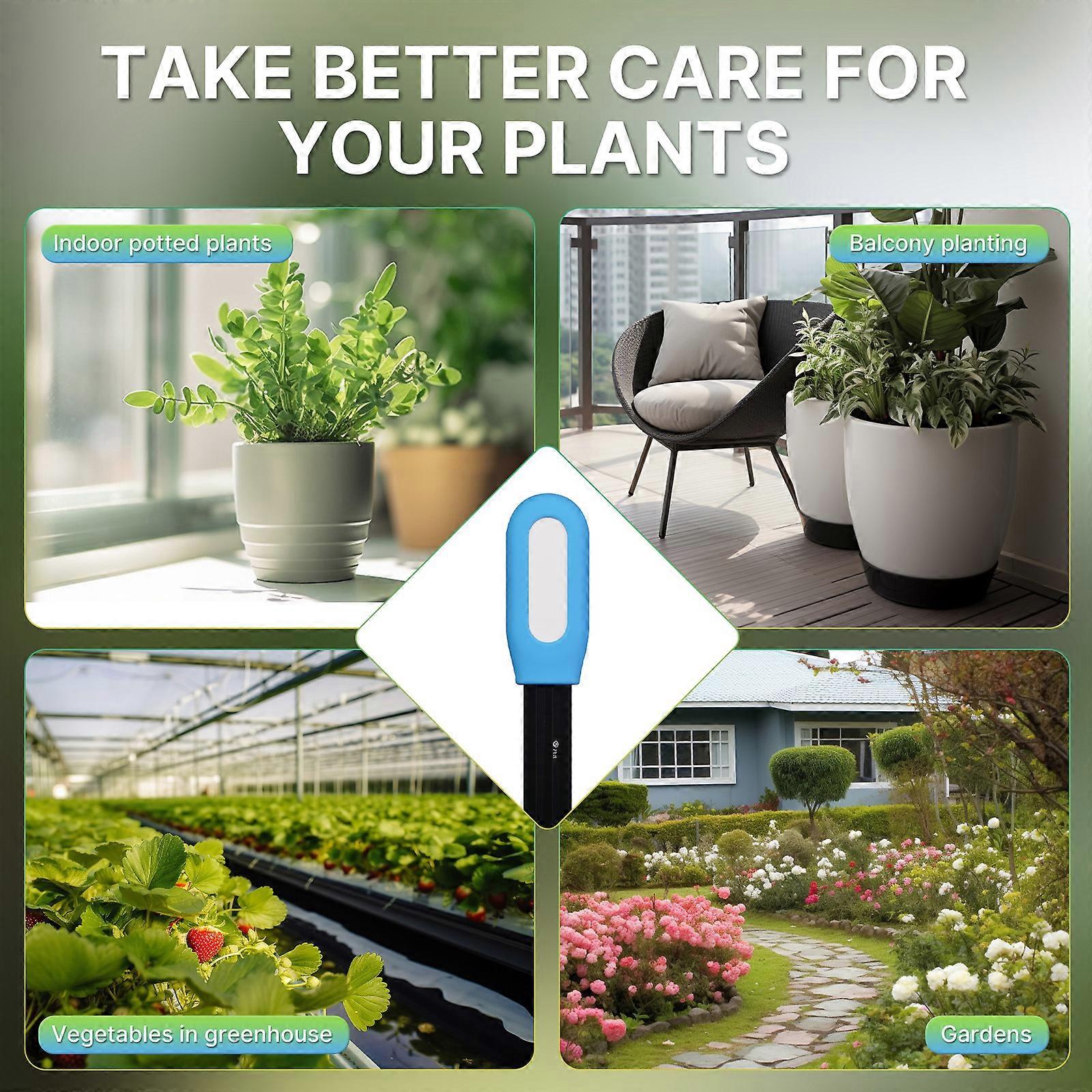 Soil Temp & Humidity Meter BT App Control 16.2x3.4x2.1cm Sensor