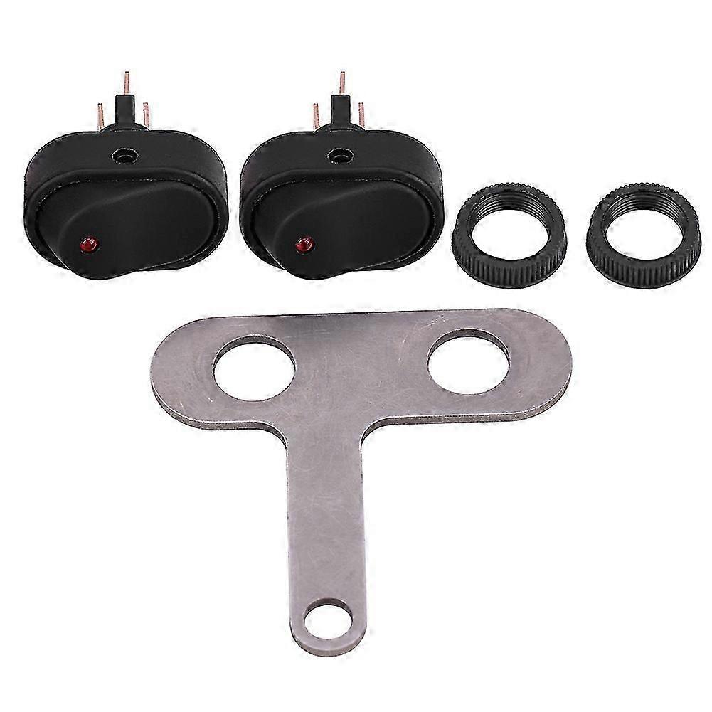 12V Motorcycle Scooter LED Headlight Headlamp On Off Switch with Red Indicator B Type