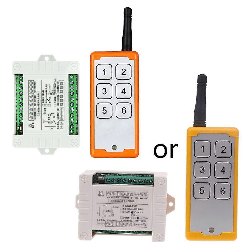 12V 6CH Channel Wireless Remote Control Relay Switch RF Transmitter Receiver