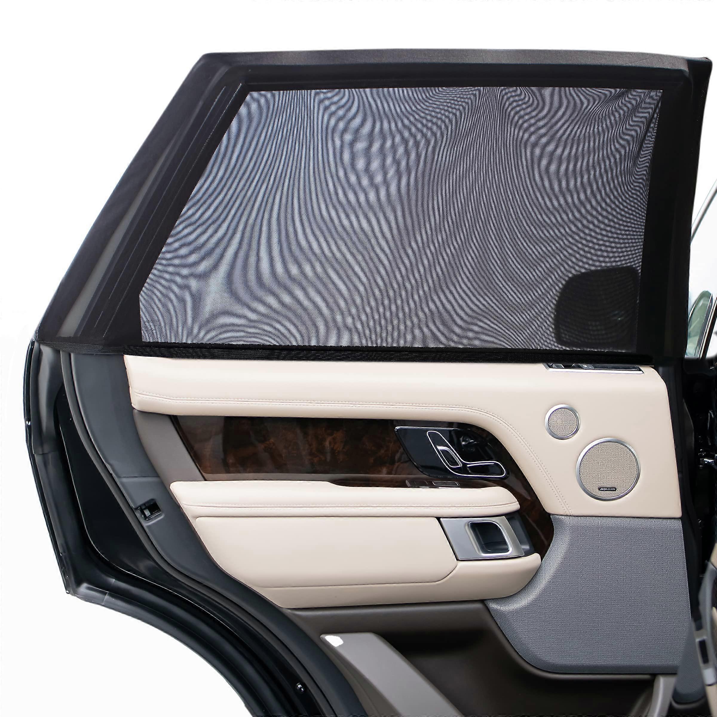 Side Window Sunshade Sock Screen-Shade Pack of 2 – Elasticized Mesh Sun Shade for Car Truck SUV Van – Universal Fit to Block Sun Rays