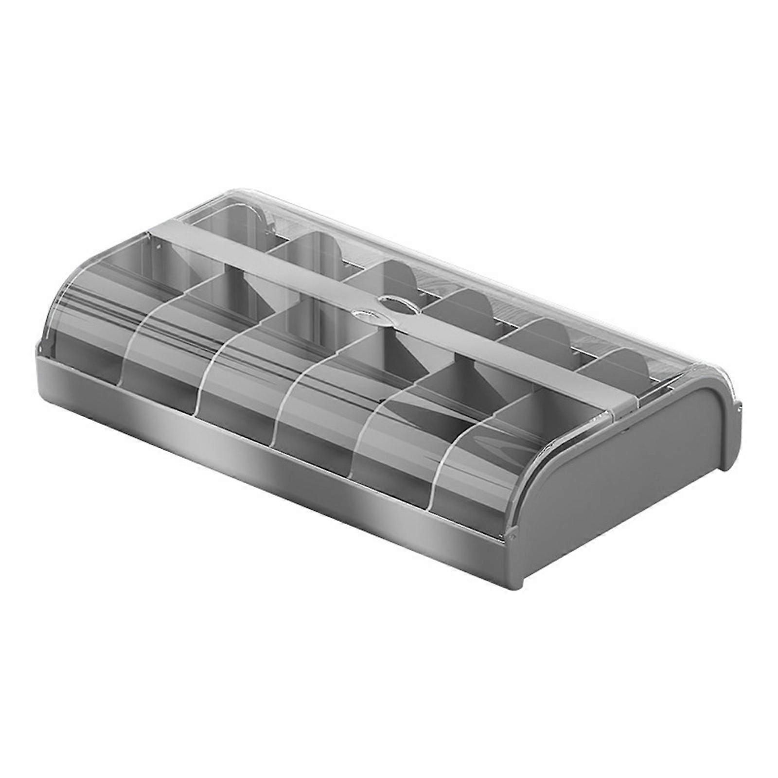 Sock And Accessory Storage Organizers Space Saving Sock Storage Container Portable Accessory Organizers with 12 Grids Gray