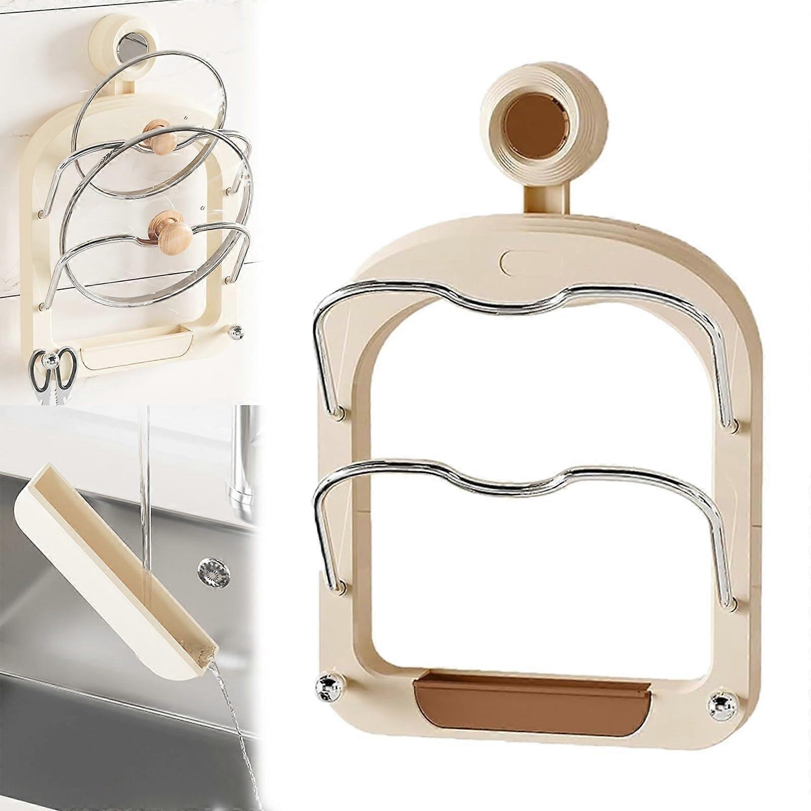 Multifunctional Hanging Pot Lid Rack for Stovetop Kitchen Pots