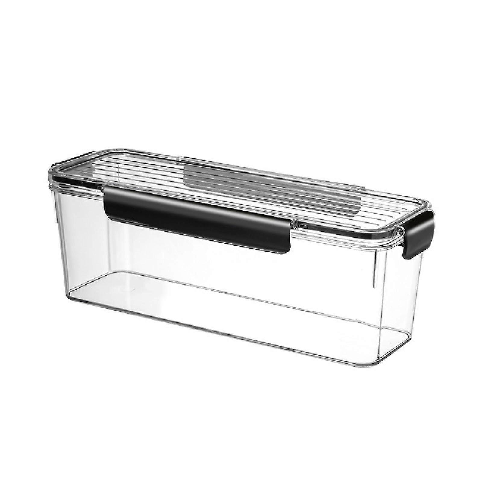 Food-Grade Storage Box for Pasta, Canned Goods, and Cereals - Airtight, Clear Plastic Container, 3-Layer Stackable Design