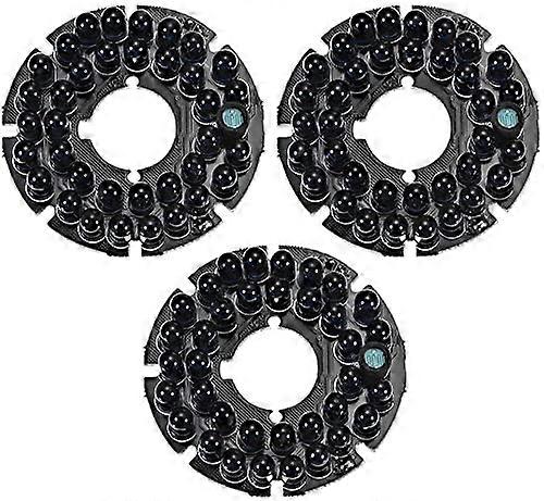 XYWHPGV 36 LEDs 850nm IR Infrared Board 60 Degrees Round Plate IR Illuminator Board Bulb for CCTV Security Camera 3pcs