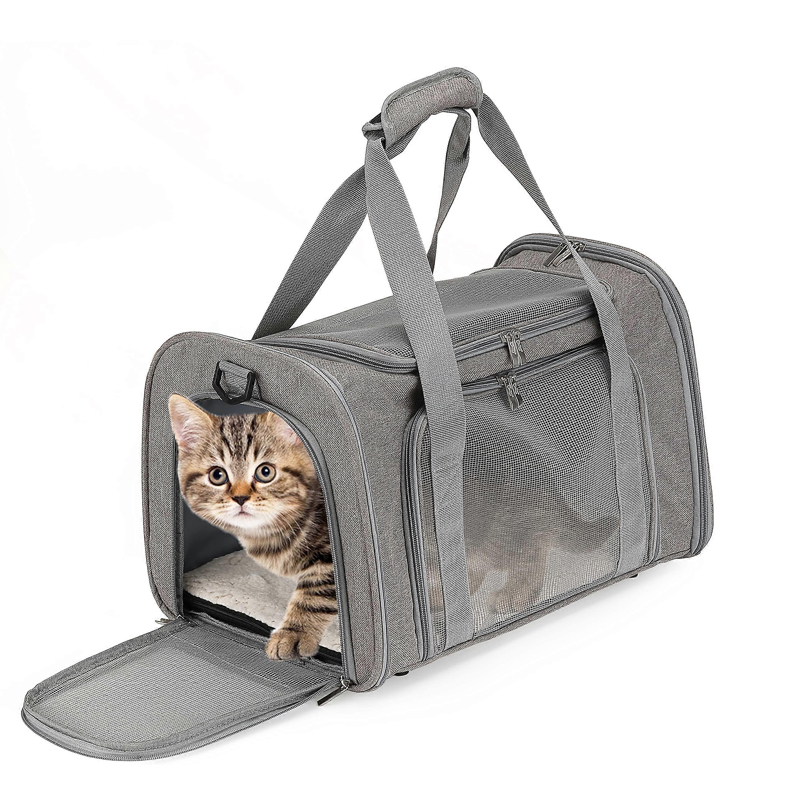 Pet Carrier For Cat And Dog, Cat Travel Carrier, Cat Carrier Bag, Soft-Sided Travel Carrier, Size Medium