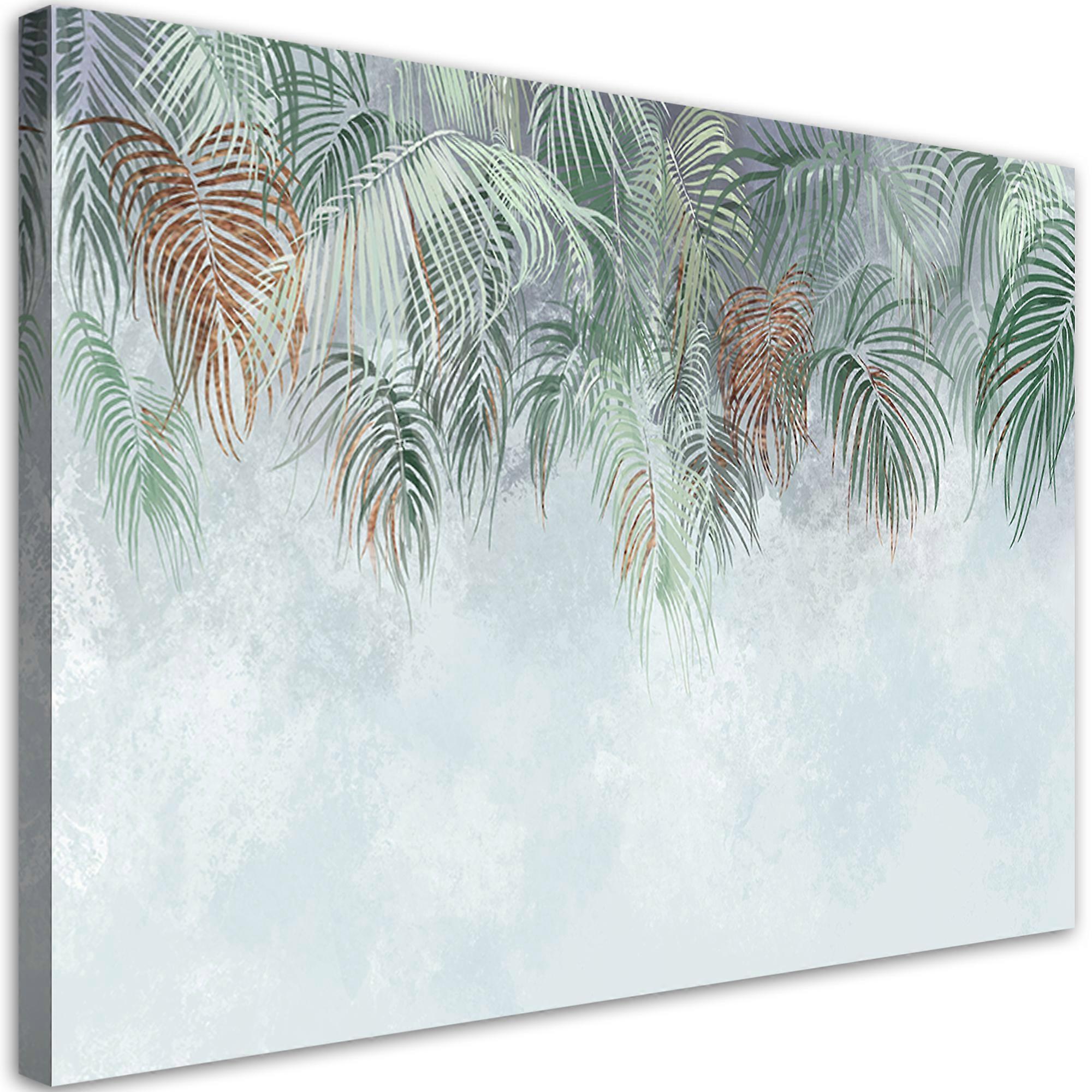 Leinwandbild, Palmblätter - 60x40