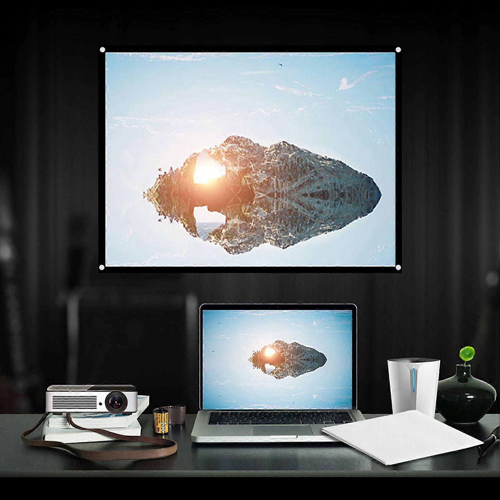 Portable Foldable Non-Crease White Projector Screen 4:3 (60-Inch)