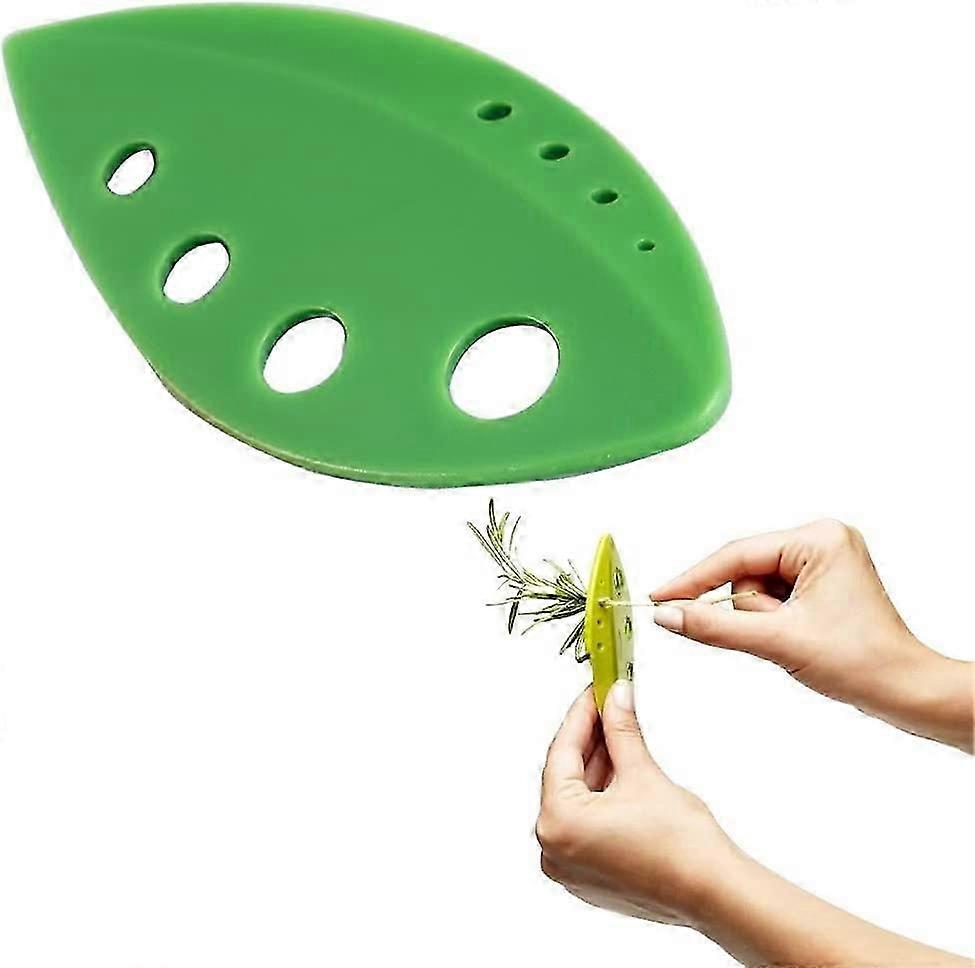 PCS Safety Herb Stripper Plastic Edge Vegetable Leaf Separator Herb Stripper Tool,Green