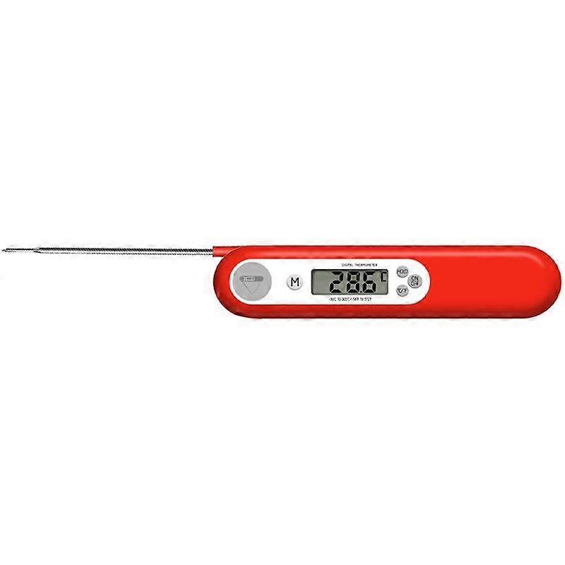 Foldable Food Probe Thermometer (Red)