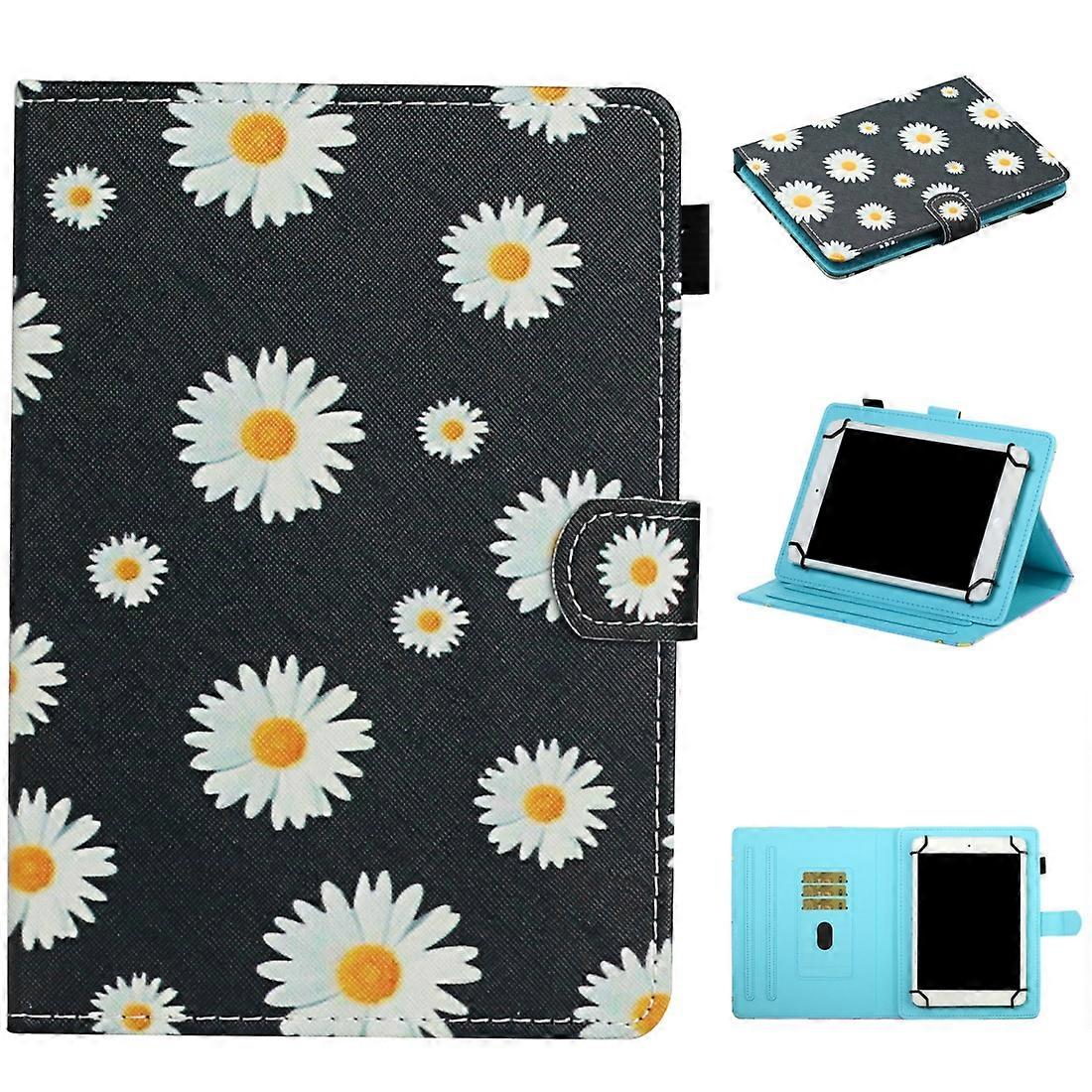 Flower Pattern Horizontal Flip Leather Case with Card Slots & Holder For 8 inch Universal Tablet PC