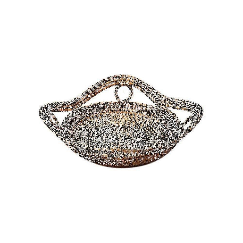 Hand Woven Wicker Basket Fruit Tea Snack Bread Basket 1