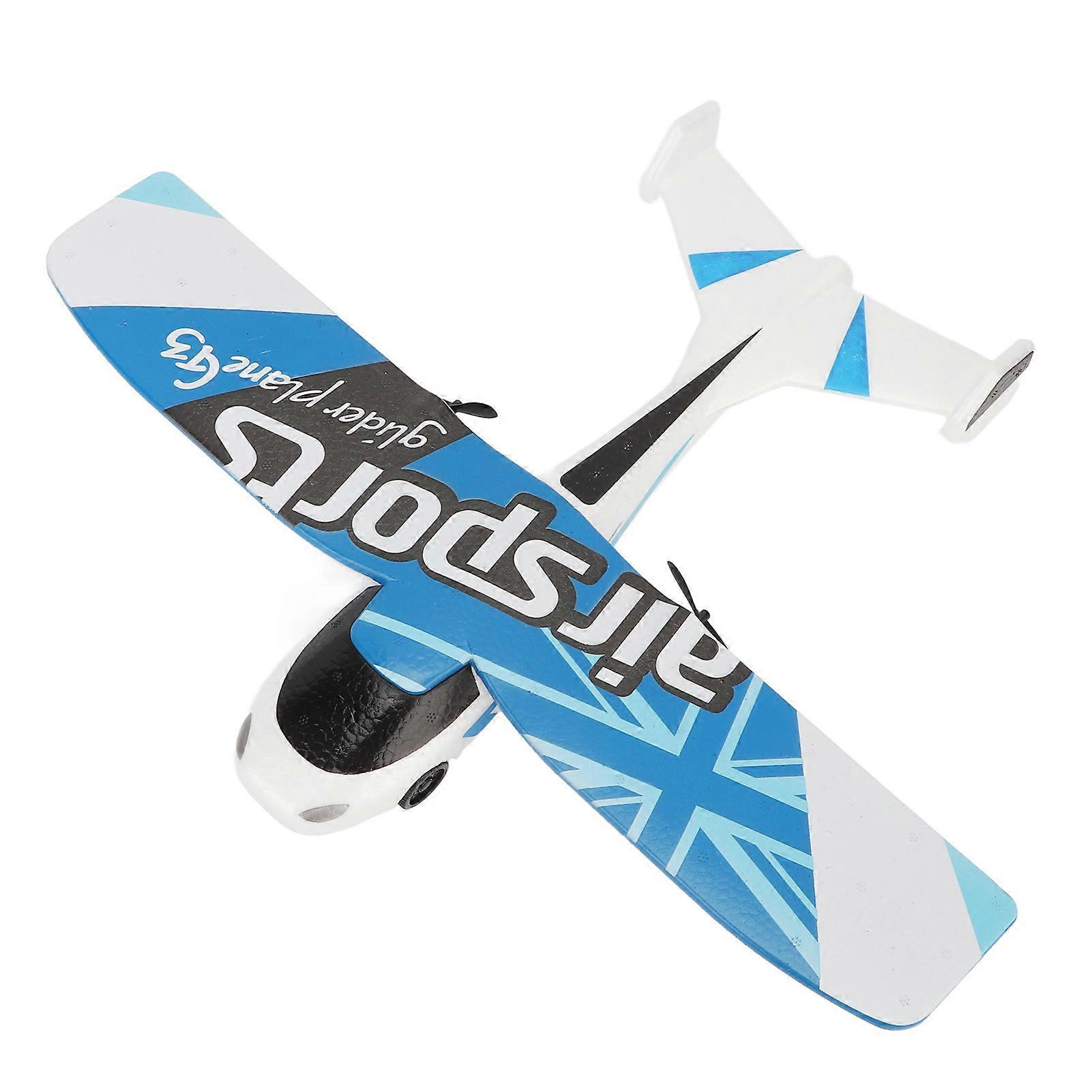 RC Airplane 2.4Ghz EPP Glider with LED Light Blue Dual Battery