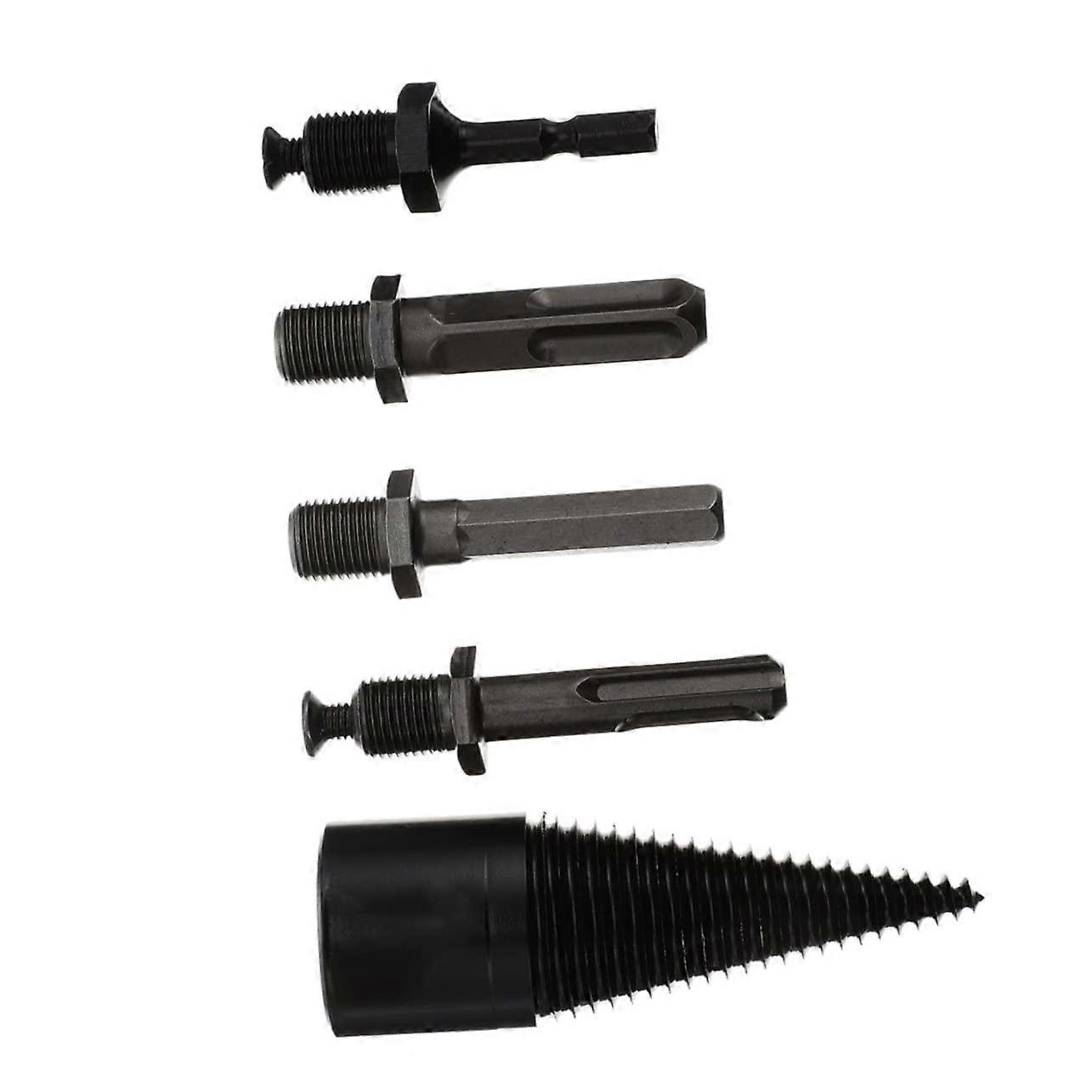 1Set Wood Splitting Drill Bit Splitter with Handles Efficient Firewood Drill Bits for Power Drill S Design for Faster Wood Splitting