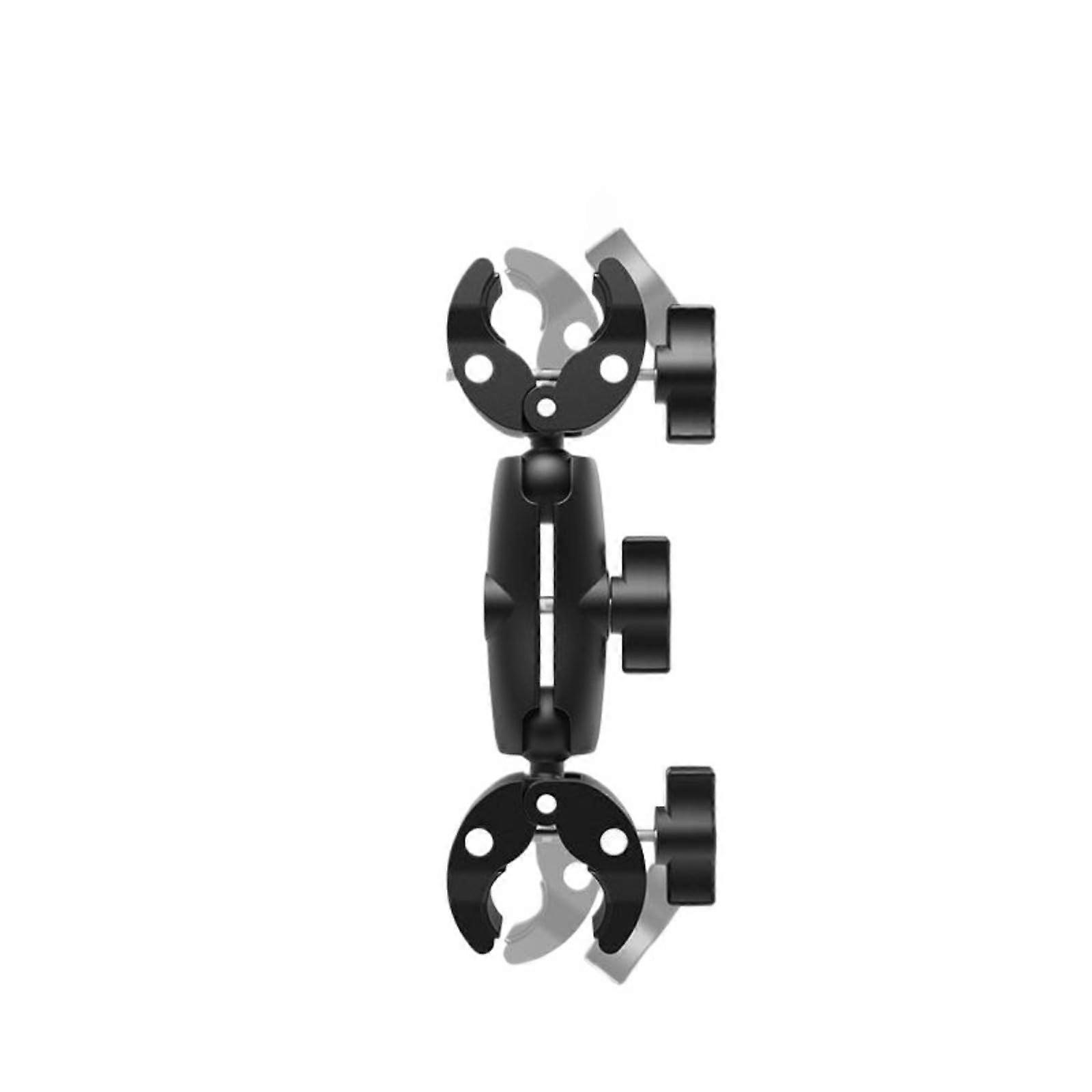 Clamp Dualheads Crab Clamp Action Camera Mount, 360 Rotation, Double Ball Head, Umbrella Clamp for Motorcycle Cross Bars