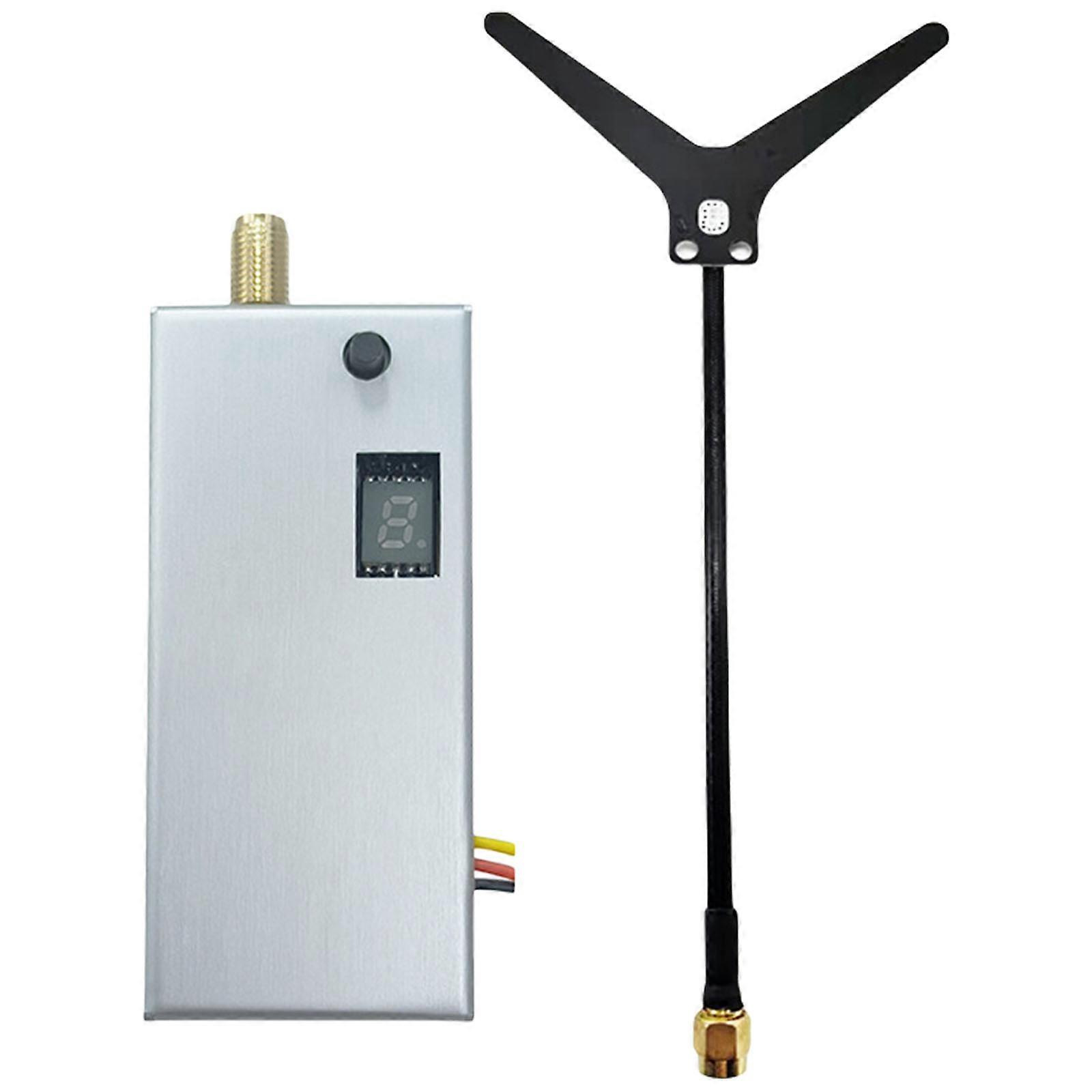 1.2G 4W High Power Transmitter 8CH Switchable FPV Transmitter for Outdoor Exploration with Y Type Antennae Set
