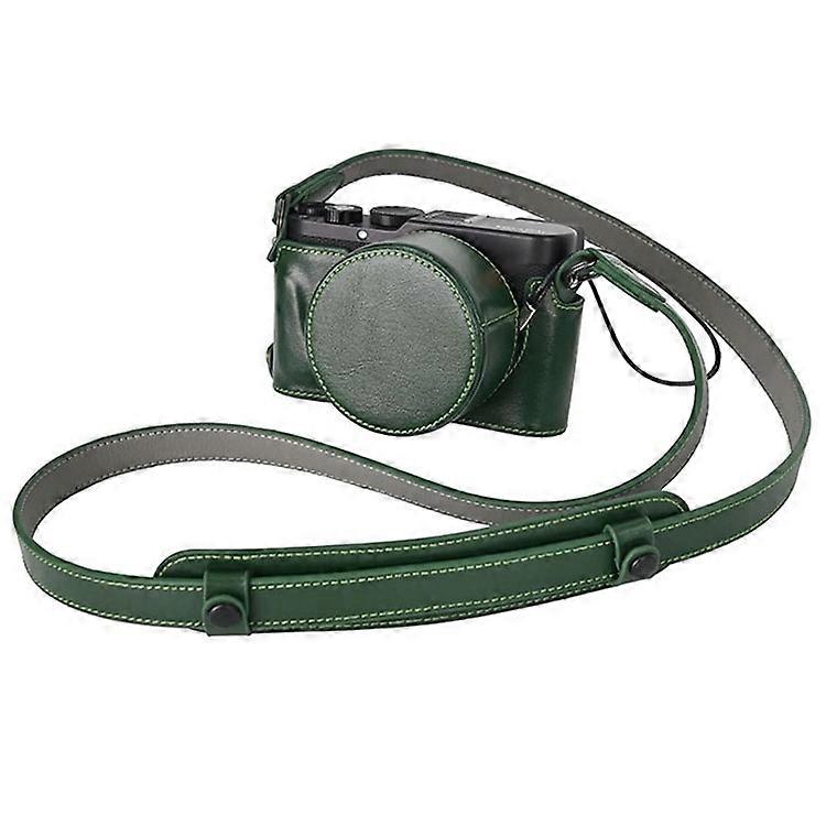 Compatible For Leica D-Lux 8 Case with Shoulder Strap, Lens Cap Genuine Leather Camera Protective Cover