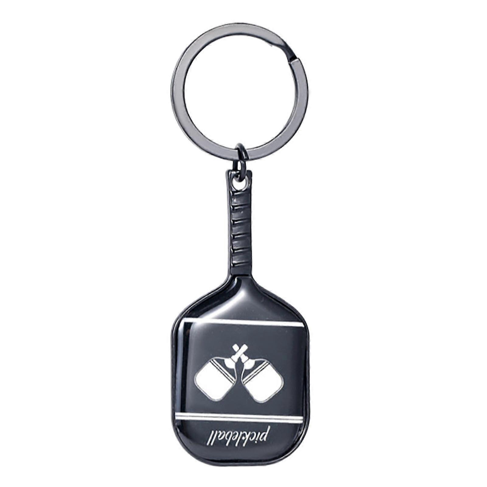 Pickleball paddle keychain, Pickleball keychain for women, metal racket keychain