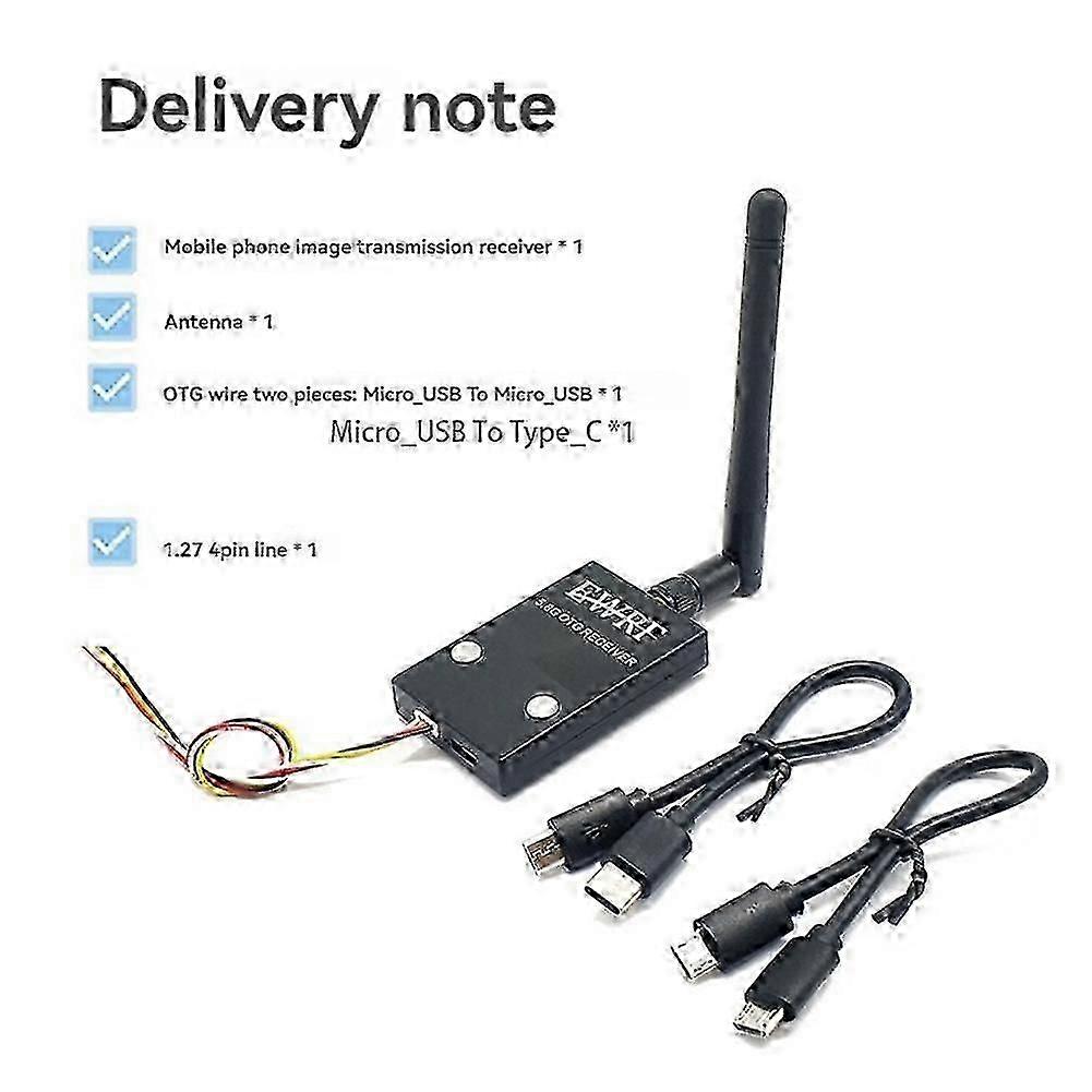 Ricevitore OTG UVC 5.8GHz 56 Canali Per FPV Droni – Uscita AV Per Android E PC, Supporto Registrazione Video E Audio, Regolabile In Luminosità E Contrasto