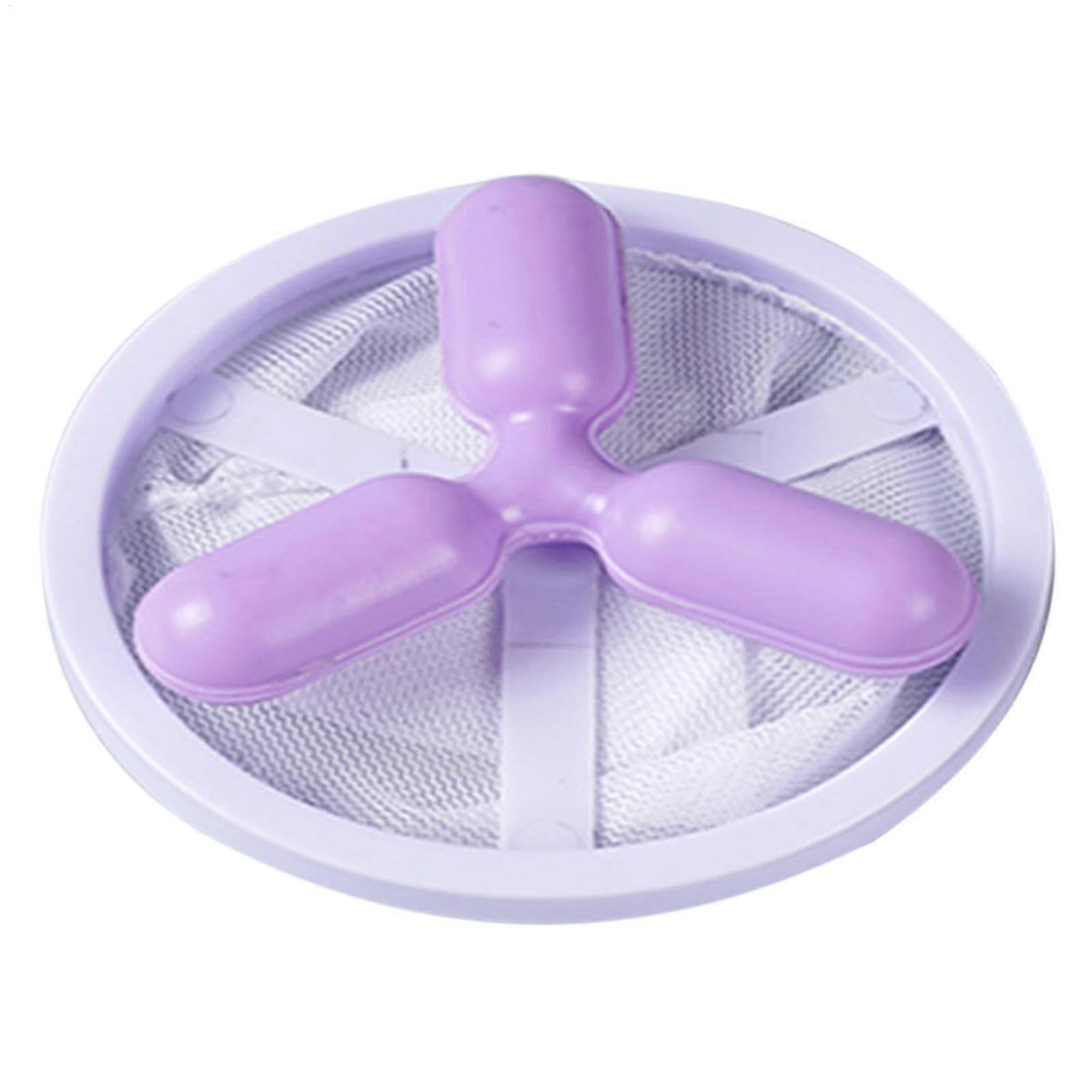 reusable washing machine hair filter bag Efficient lint trap catcher purple