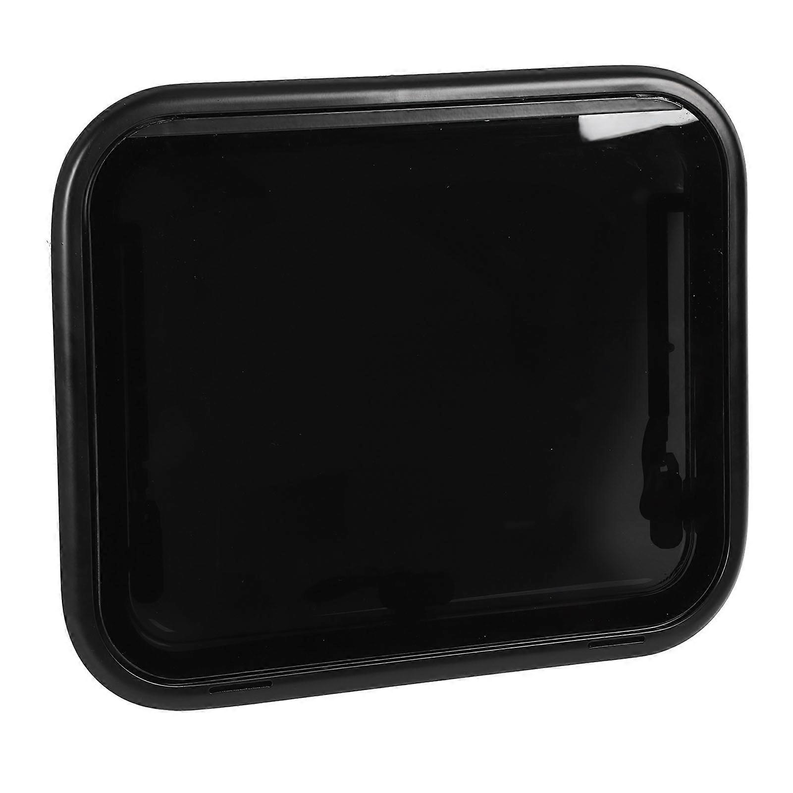 16x20 pouces RV Push Out Fenêtre Coin arrondi UV Proof Double Layer Trailer Exit Window avec tringle de support Parasol Rideau Mesh Screen 