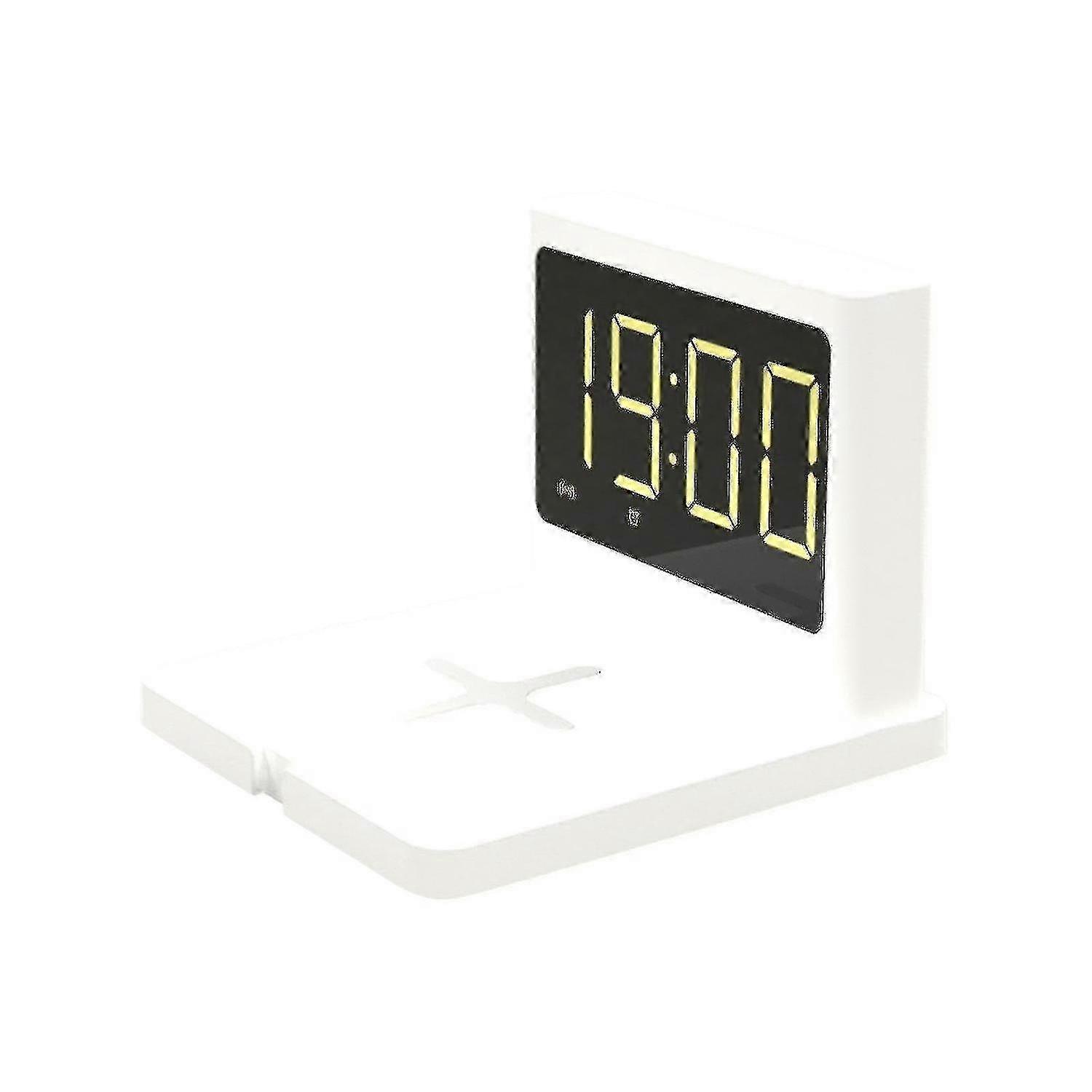 15w Creative Wireless Phone Charging Station With Digital Alarm Clock