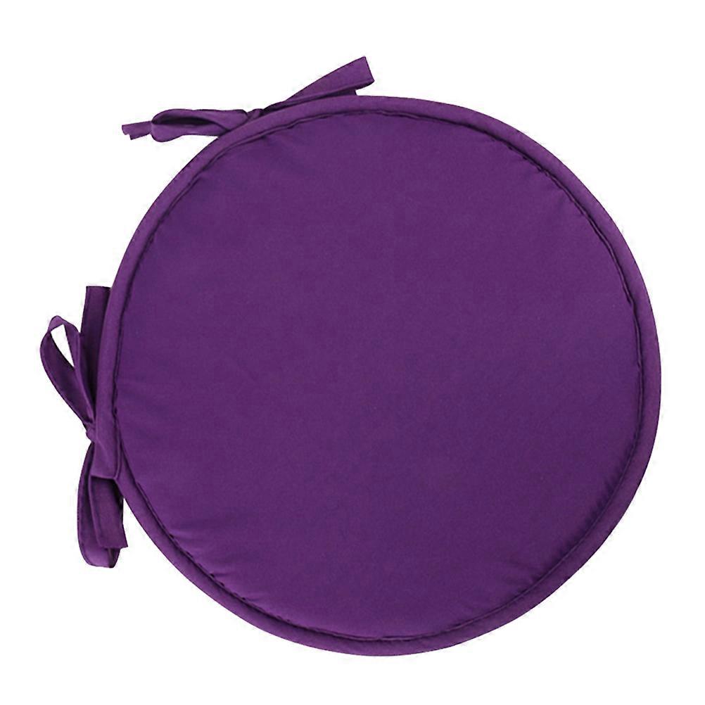 Versatile round seat cushion with straps for use in home, office, and restaurants