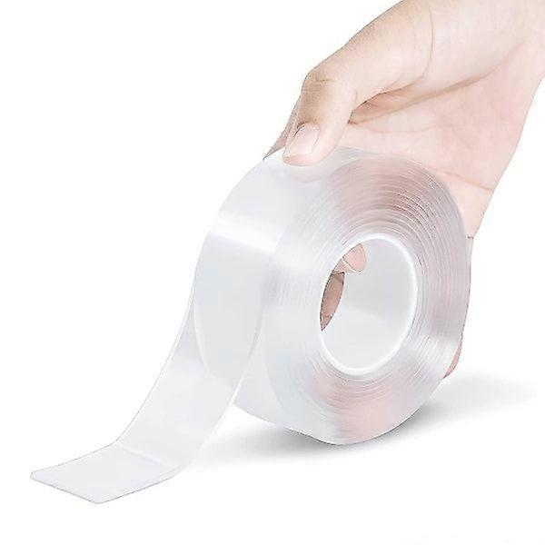 Double-sided tape 2M x 2mm x 3cm, transparent, removable, reusable tape