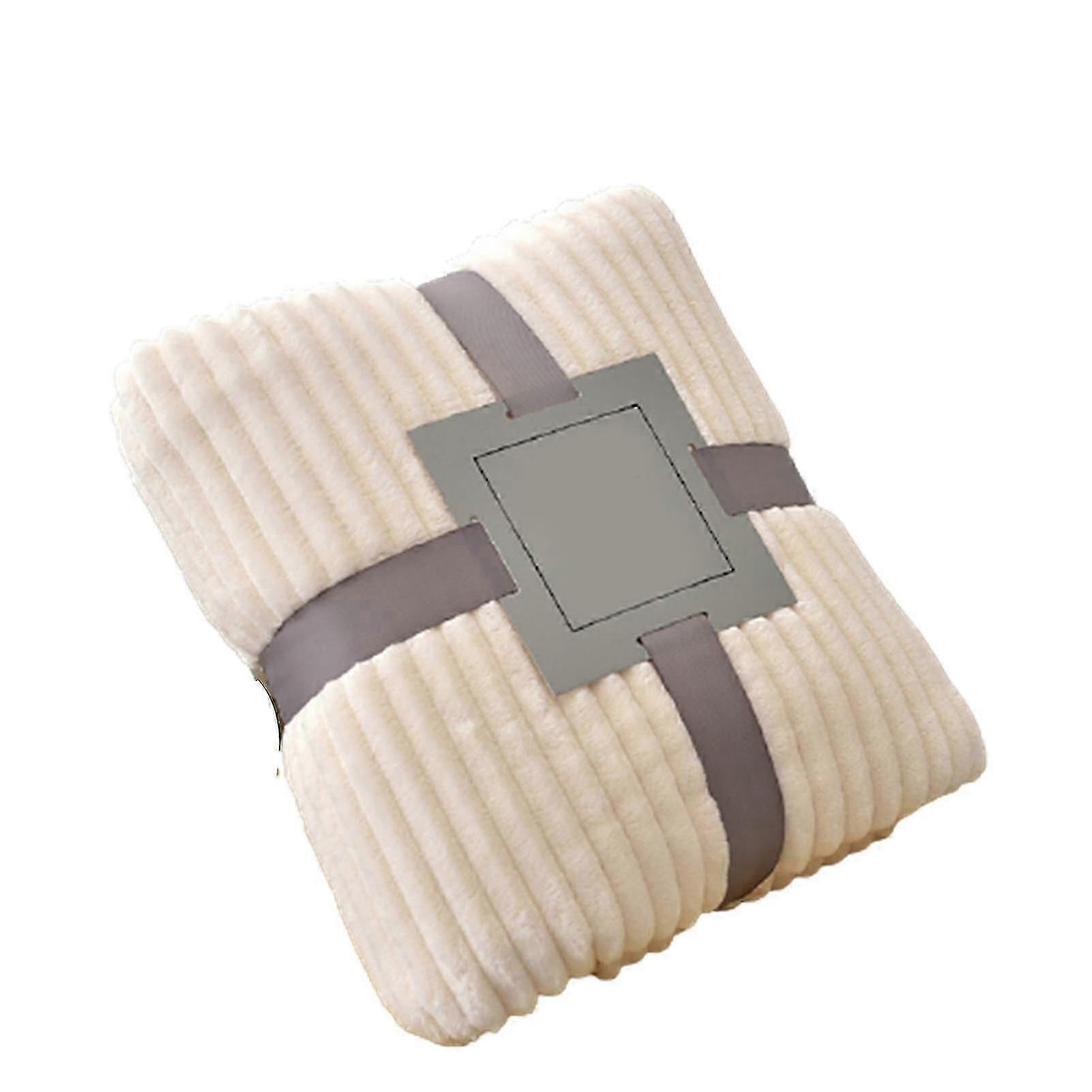 Cozy Polyester Flannel Fleece Blanket 100x150cm for Bed & Sofa