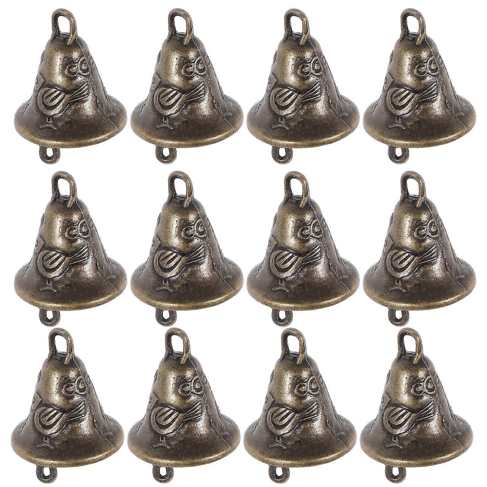 20Pcs Alloy Bells Metal Statues Wind Chime Bell Accessories Random Style