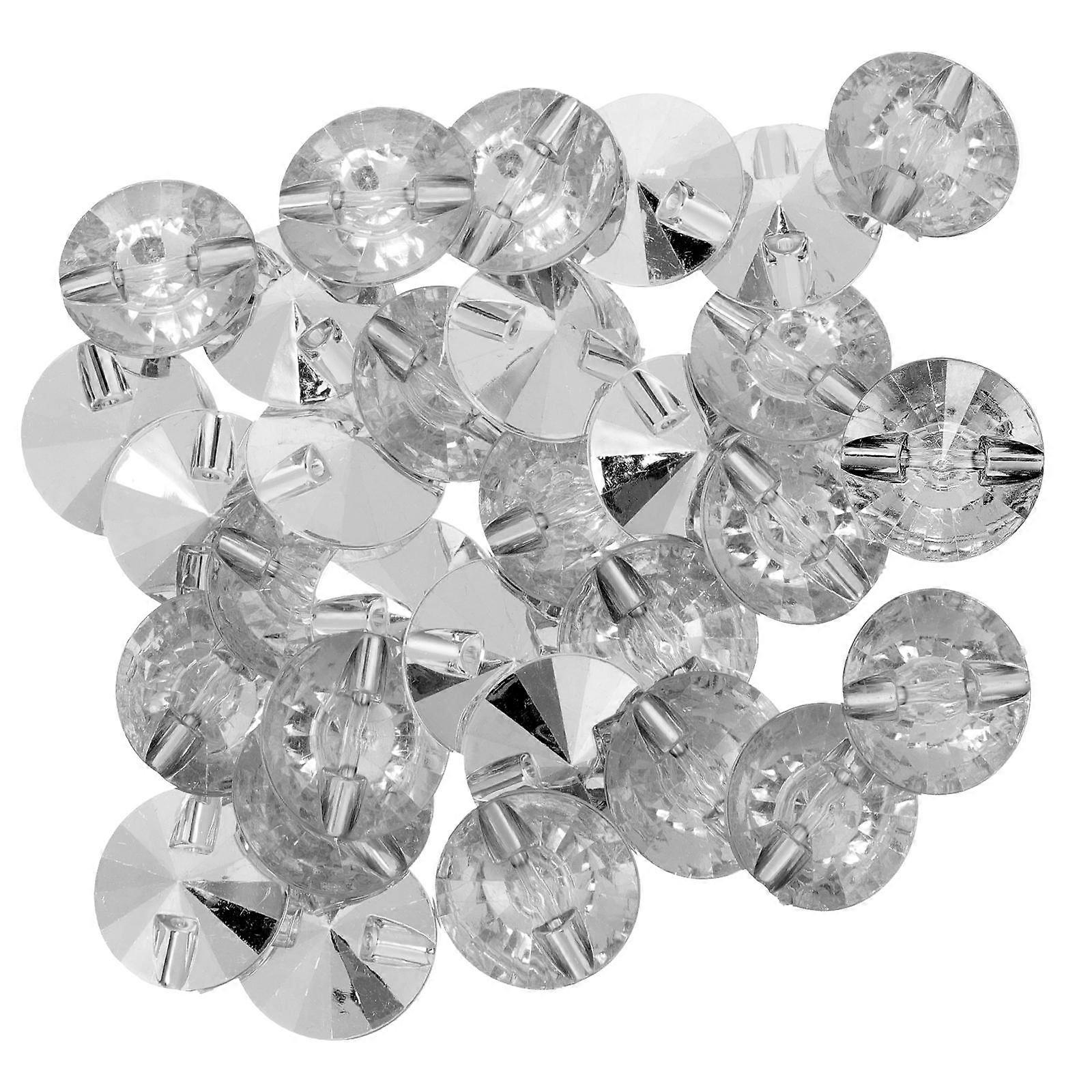 Sturdy Acrylic Crystal Buttons, Rhinestone Embellishments Enhancing Sofa and Headboard
