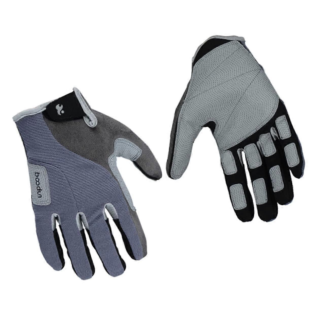Full-Finger Fitness Gloves for Outdoor Training, Climbing & Running - Grey L, Durable Breathable Material, Comfortable Fit