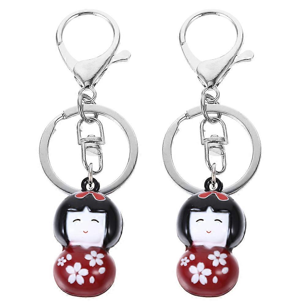 Here's a refined and appealing product description for your **2pcs Japanese Kimono Doll Keychain Set**:

 

🌸 **2pcs Japanese Kimono Doll Keychain