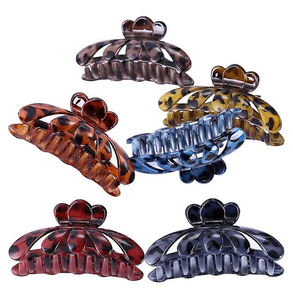 Here's a polished and professional product description based on your input:
**6PCS Hair Claw Clips for Women – Elegant Multi Color Jaw Grip Hair
