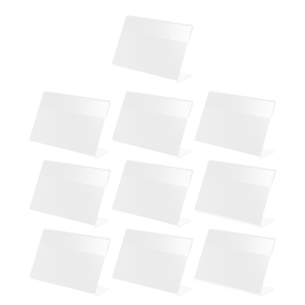 Label Holders Stand L Shape Card Holder Retail Environment 3.54X2.36X1.18 Inch 10Pcs