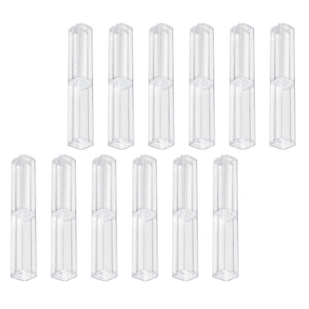 Plastic Pen Storage Box Single Pen Case for Students 12Pcs Portable
