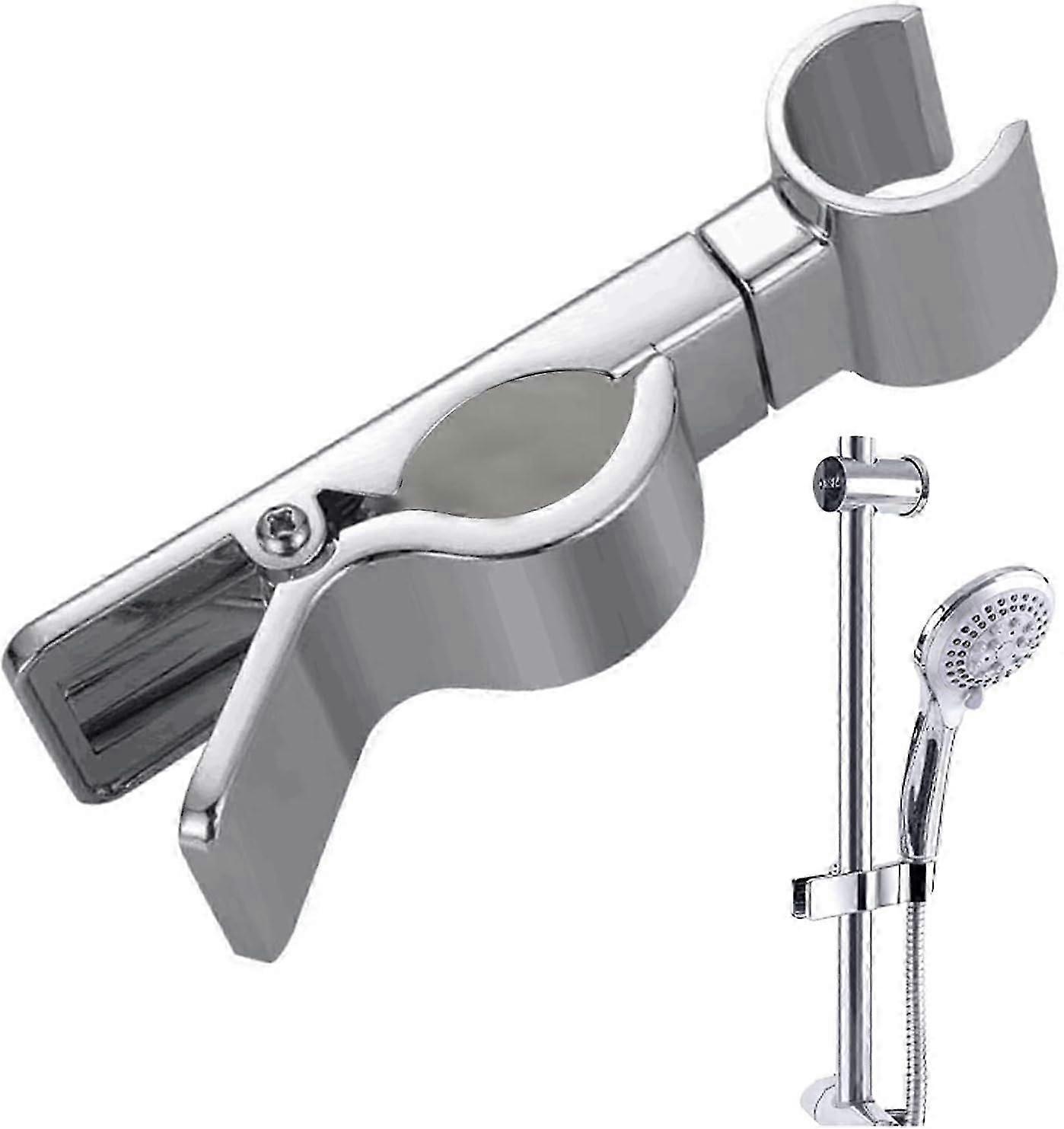 Adjustable Shower Head Holder - No Drilling Universal Chrome