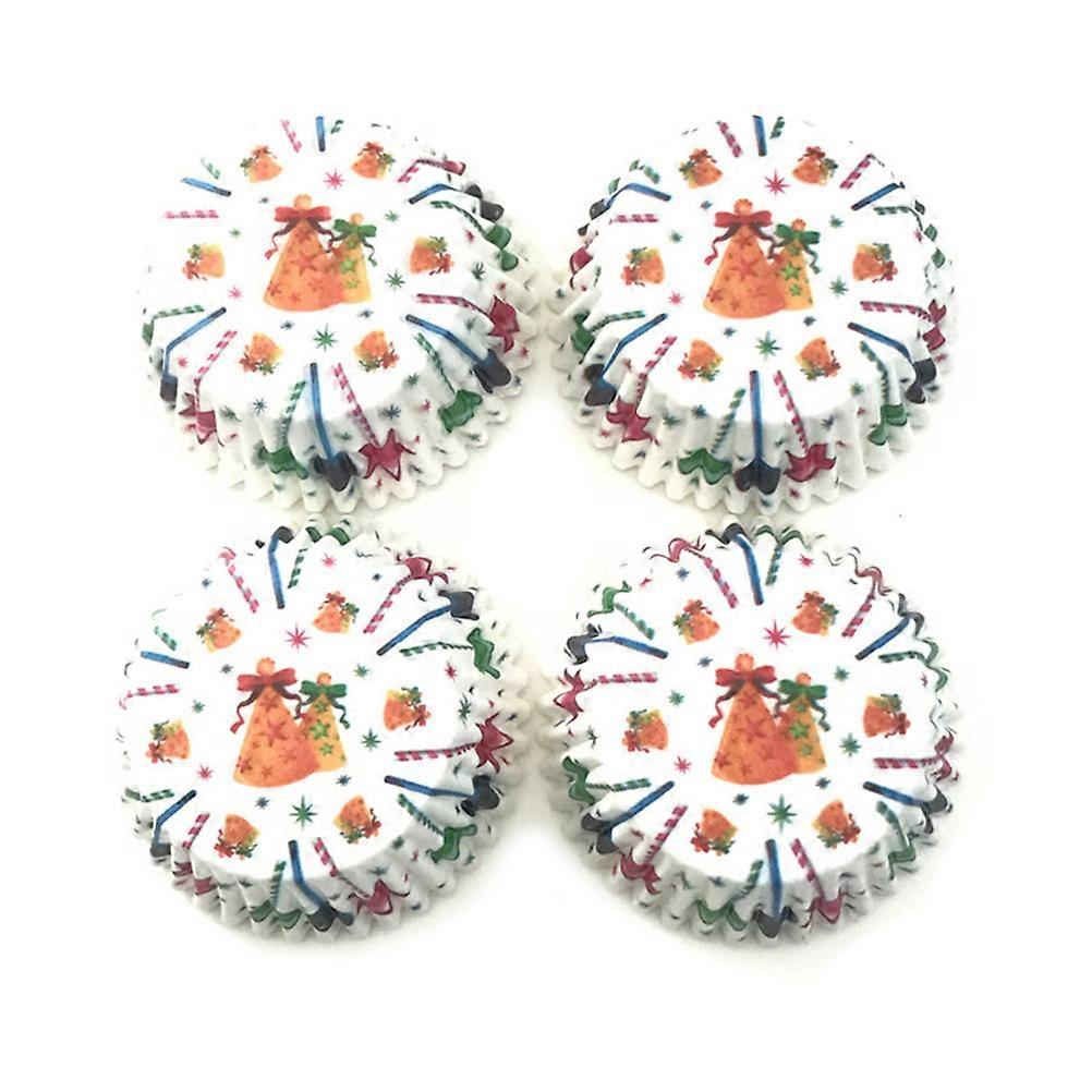 紙コップラッパークリスマスデザインパン食品グレード大豆インク100個用