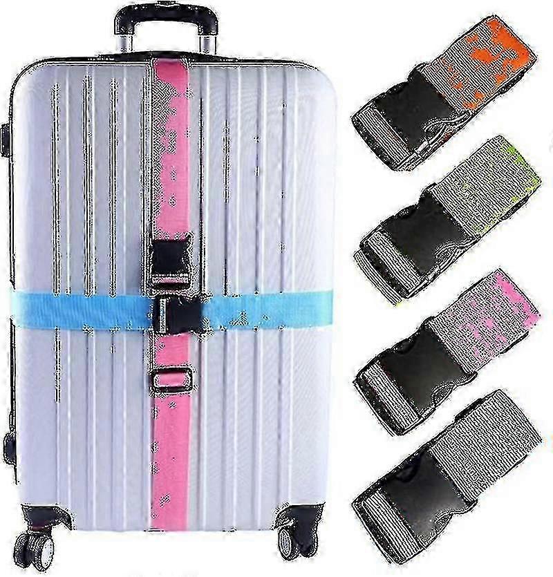 2-pack 74" X 2" Bagagebälte Resväska Breddjusterbart Packbälte Resetillbehör