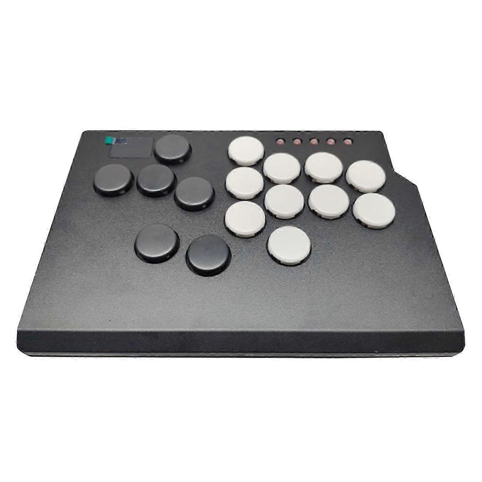 (Cool Black White ) Fight Stick For  Arcade Stick For Pc Leverless Controller Arcade Stick With Light Function