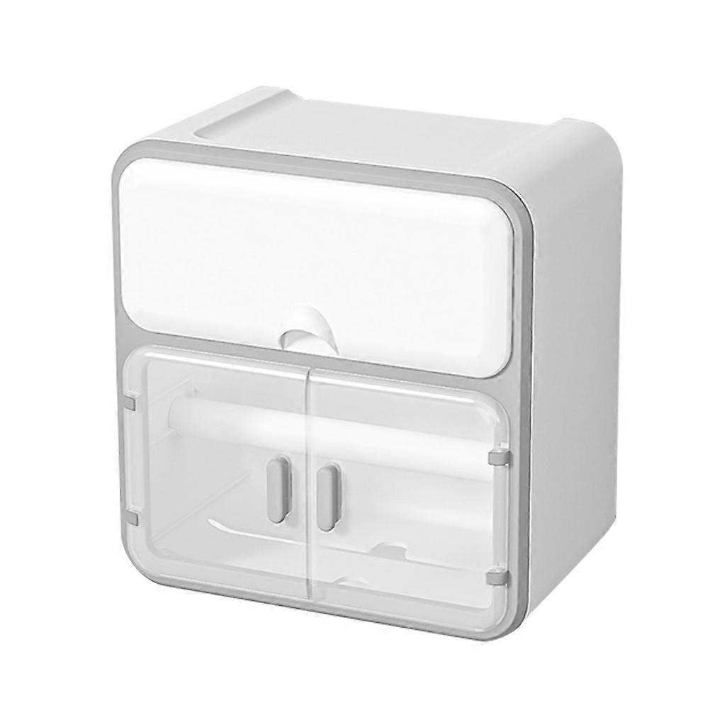 Home Wall Tissue Box Holder Modern Design Tissue Storage Case Rectangular Shape 23.50X22.50X14.50CM 1Pack