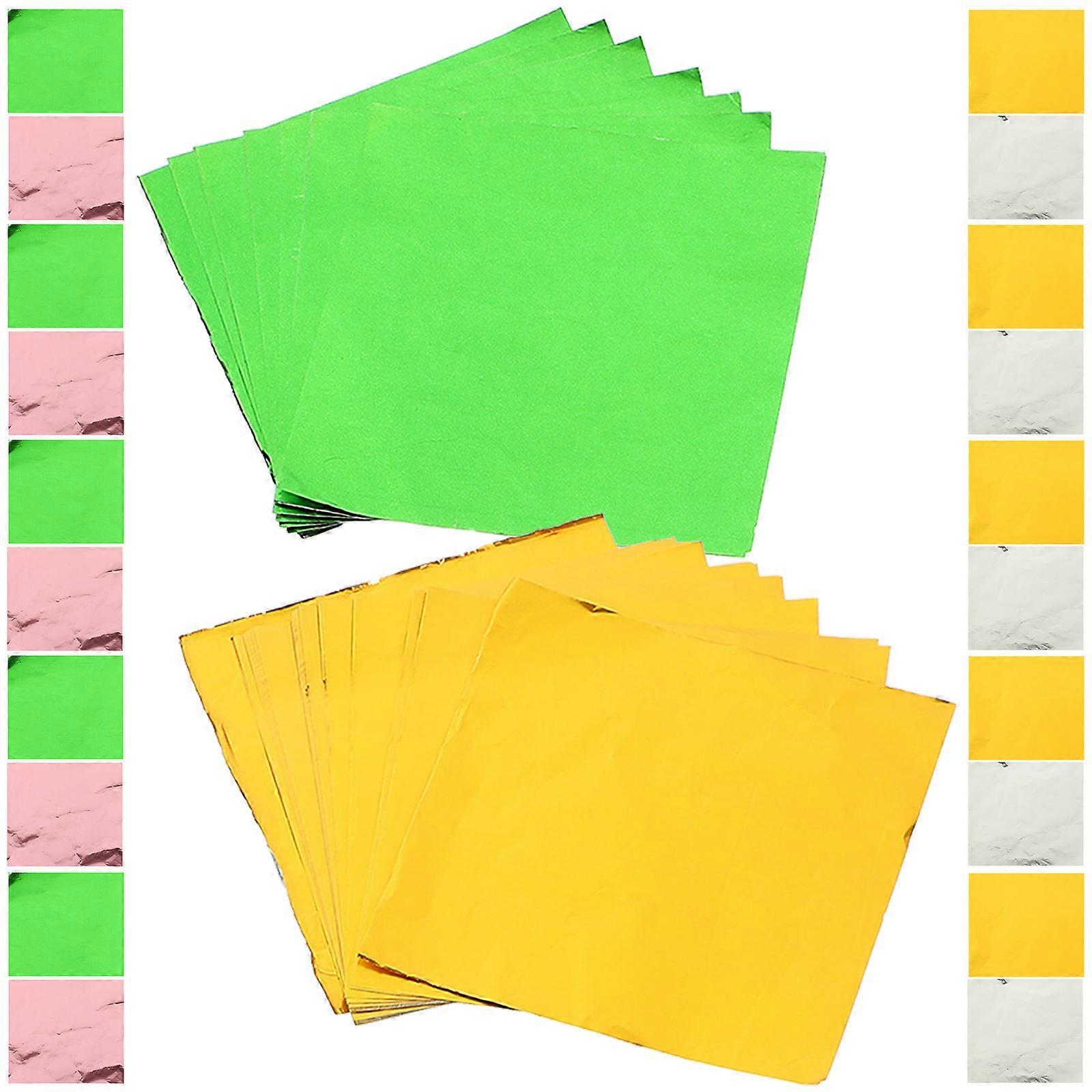 Aluminum Chocolate Wrapper Square Food Protection present Packaging 10x10x0.1cm Assorted Color 400Pcs