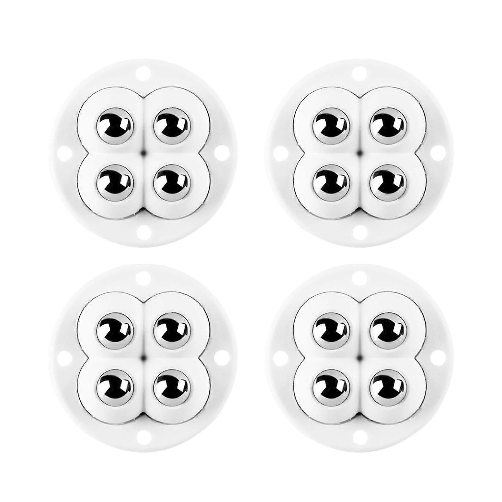 4 Pcs Self Adhesive Wheel Rollers with 360 Degree Rotation - No Drill Sticky Tool Pulley for Easy Mobility