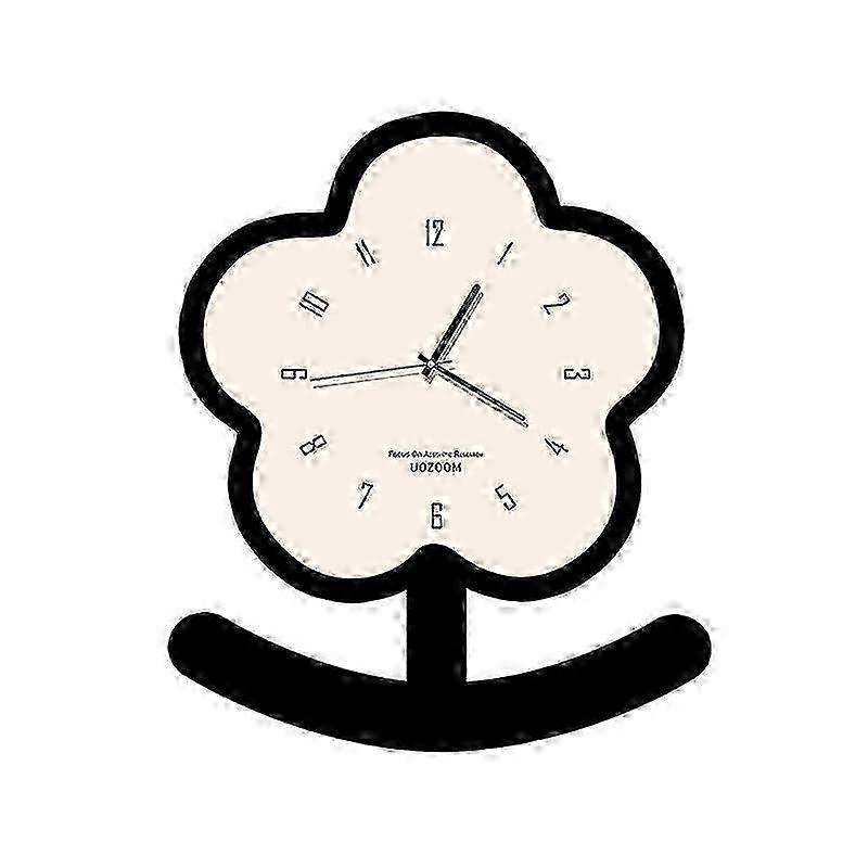 Modern Floral Pendulum Clock for Elegant Desktop Decor