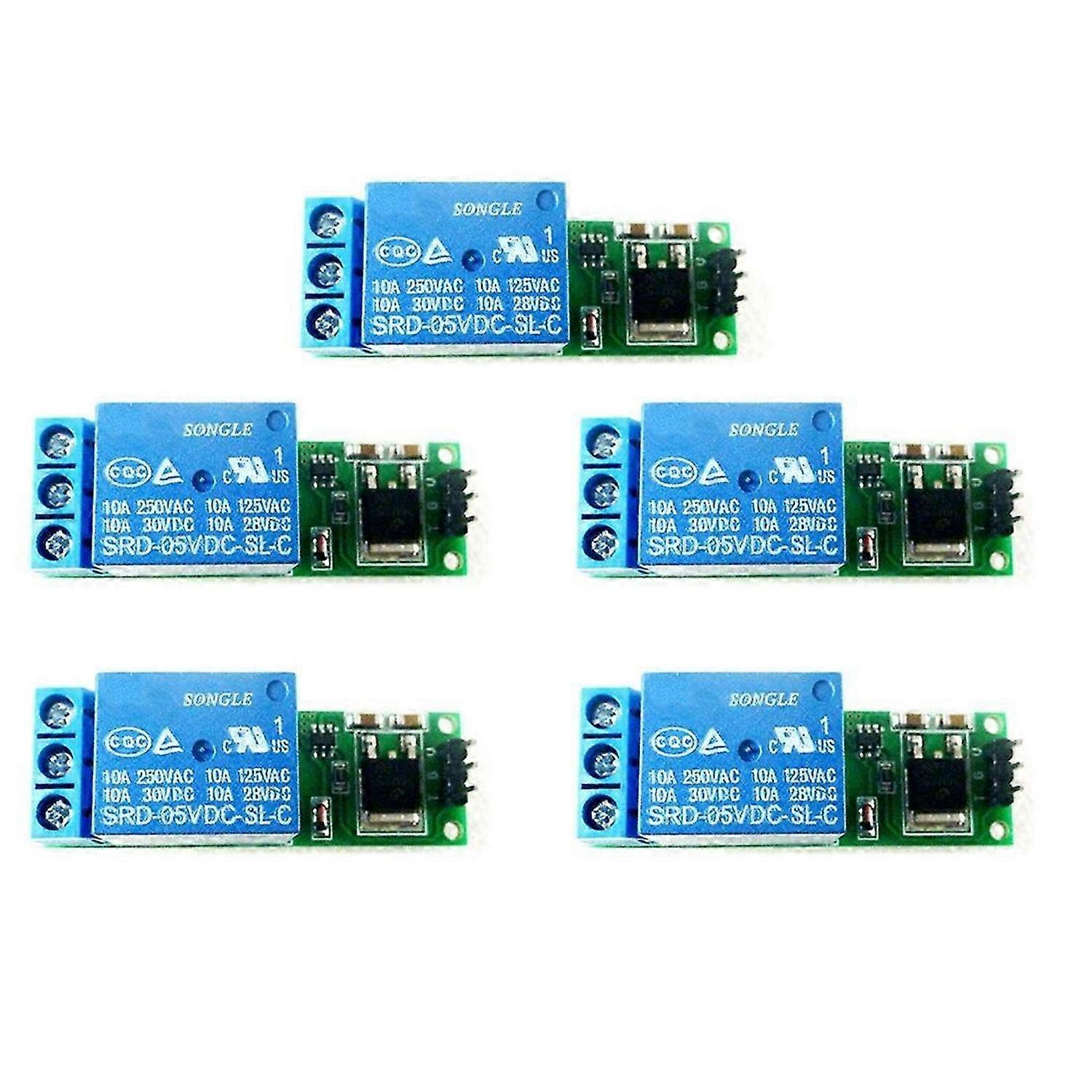 5 Stück 6-24 V Flip-Flop-Latch-Relais-Bistabiles selbstverriegelndes Low-Puls-Trigger-Modul