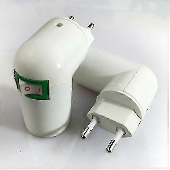 Vogue 1 Pc To E27 EU Plug Adapter Converter Adapter with ON/OFF Button Bulb Light Lamp
