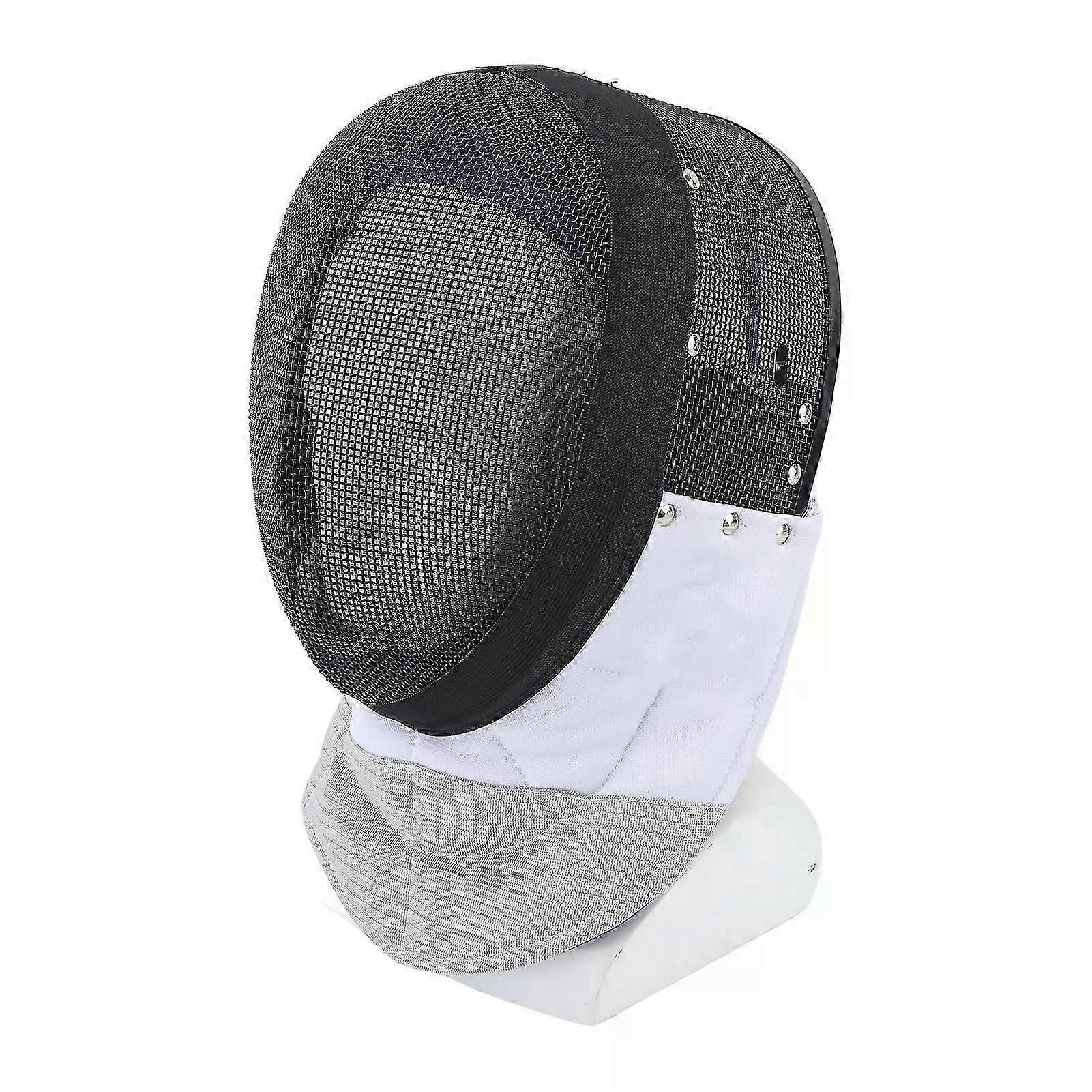 Fencing Sports Mask Fencing Protective Helmet with Padded Bib Fit For Daily Practice and Competition Black Fencing Protective Gear